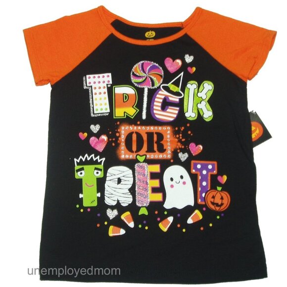 Other - Halloween Tee Trick or Treat Graphic Girls Shirt Top Infants Children Kids 4T